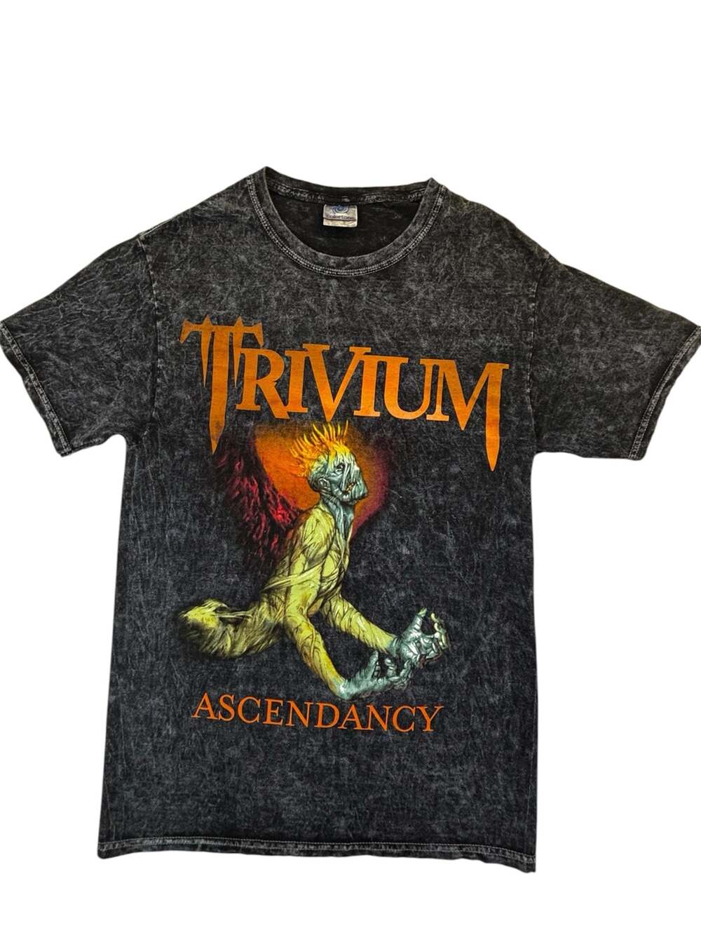 Trivium Ascendancy Mineral Wash Band T-Shirt with Back Tracklist